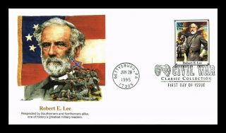 Dr Jim Stamps Us General Robert E Lee Civil War First Day Fleetwood Cover