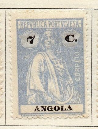 Angola 1922 Early Ceres Issue Fine Hinged 7c.  139711
