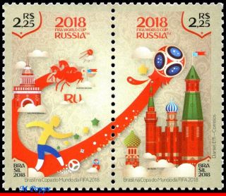 18 - 06 Brazil 2018 Fifa World Cup Russia,  Russian Feder. ,  Soccer Football,  Mnh