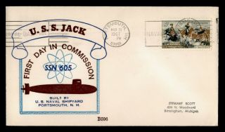 Dr Who 1967 Uss Jack Navy Submarine First Day In Commission C129508
