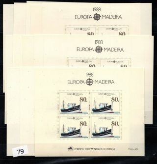 ,  13x Madeira,  Portugal 1988 - Mnh - Europa Cept - Ships -