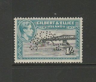Gilbert & Ellice Islands 1939/55 Perfed Specimen,  1/ - Mm Sg 51s