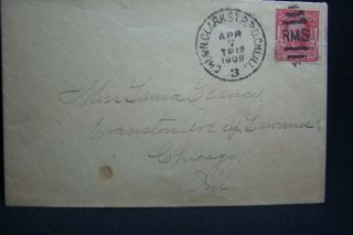 1905 Envelope Cds Rpo Chi & N.  Clark St Rpo To Chicago Ill