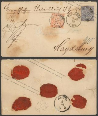 Germany North German Conf.  1870 - Postal Stationery Eisleben 36372/7