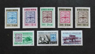 Argentina - 1958 Scarce Centennial Exhb.  Semi - Postal & Airmail Full Set Mnh Rr