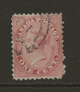 1859 Qv Colony Of Canada Sg29 1c Pale Rose Fine Cds Cat £50 Classic Stamp