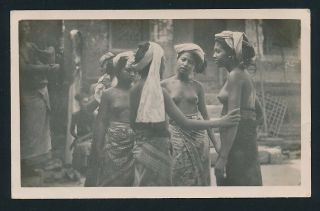 Dutch Indies/indonesia.  1930.  Postcard To Hong Kong With Naked/nude Women 85