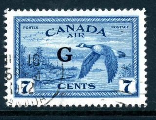 Canada 1950 7c Air G Overprint Fu Cds - Sg O190 2