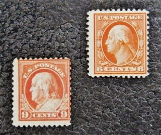 Nystamps Us Stamp 506 509 Og H / Ng $24 Franklin Washington