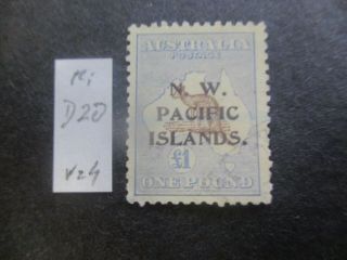 N.  W Stamps: £1 Blue And Brown Overprint (e231)