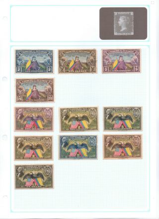 Ecuador Album Page Of Mint/used Stamps (md123)