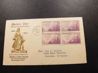 Us Fdc 2 May 1934 Cachet Mother 
