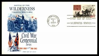 Mayfairstamps Us Fdc 1964 Battle Of Wilderness Civiel War Centennial First Day C