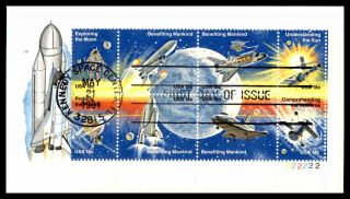 Mayfairstamps Us Fdc 1981 Space Achievments Farnum Plate Block First Day Cover W