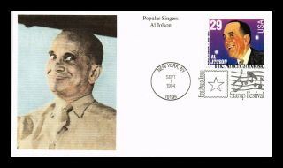 Dr Jim Stamps Us Al Jolson Popular Singers First Day Mystic Cover York