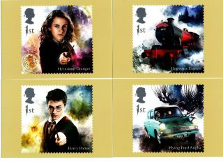 Phq 449 10/18 Harry Potter 2018 Royal Mail Stamp 16 Postcard Set Post Office Gb