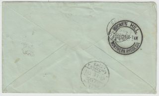 NORTHERN RHODESIA 1935 SILVER JUBILEE set of 4 on cover to LIMASSOL CYPRUS 4