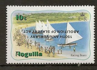 Anguilla 1983 10c Slavery Inv Ovpt Sg573a Mnh