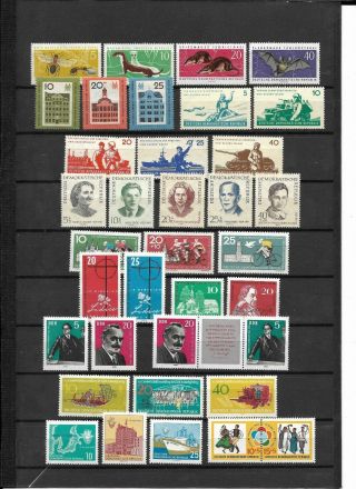 East - Germany/gdr/ddr: All Stamps Of 1962 In A Year Set Complete,  Mnh
