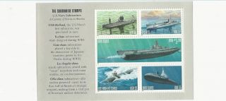 Us Stamps Sheet/postage Sct 3377a Submarines Mnh F - Vf Og Fv$4.  90