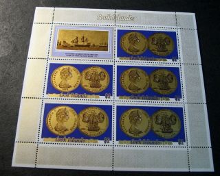 Souvenir Sheets Foreign Cook Islands Scott 433 Gold Coin 1975 Mnh C503