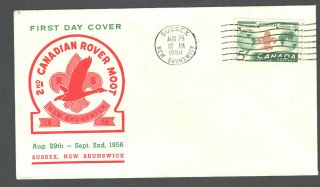Canada 1956 356 First Day Cover Scout Jamboree 2nd Canadian Rover Moot