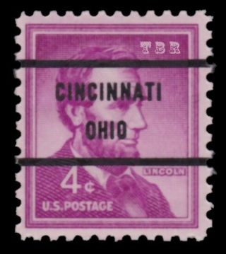1036a Lincoln 4c Cincinnati Ohio Bureau Precancel 71 Liberty Issue Mnh - Buy Now