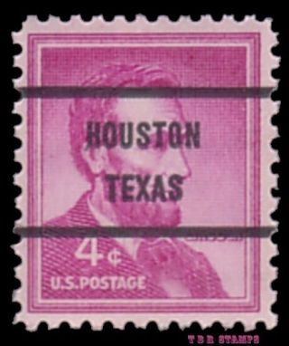 1036a Lincoln 4c Houston Texas Bureau Precancel 71 Liberty Issue Mnh - Buy Now