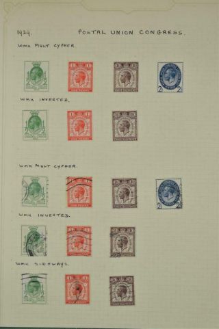 Gb Stamps George V 1929 Puc Selection On Page (c14)