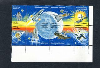 U.  S.  Scott 1919 Plate Block Of 8 Mnh O.  G.  $.  18 Space Achievement Stamp