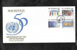 50 Anniversary Of United Nations,  First Day Cover&leaflet.  Unaddress.  1995