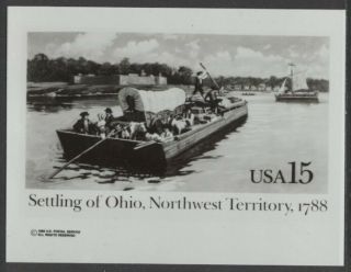 Ux124 15c Settling Of Ohio Postal Card Publicity Photo Essay