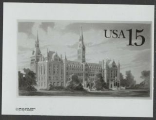 Ux128 15c Healy Hall Postal Card Publicity Photo Essay