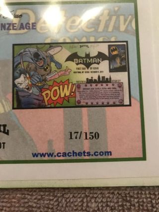 Kendal Bevil Hand Painted Batman Joker First Day Issue Stamp Envelope NY 4