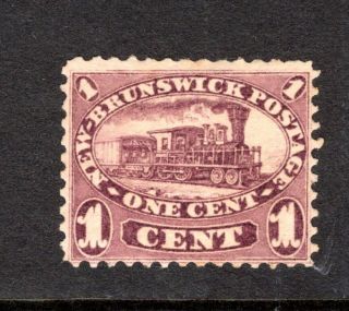 Brunswick 1860 Sg8 1 Cent Purple No Gum Cat £70 As Postally Use