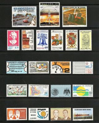 Mexico - - 21 Diff Mnh Commemoratives From 1976 - 77