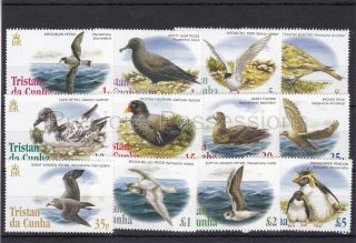 Tristan Da Cunha Mnh Set 2005 Birds Sg 833 - 844