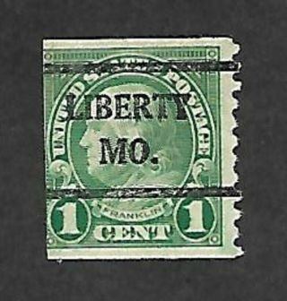 The Liberty,  Missouri 1 Cent Bureau Coil Precancel Scott 597 - 42