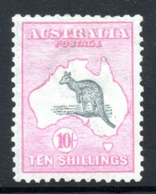 Australia: 1913 Roo And Map 10/ - Sg 14
