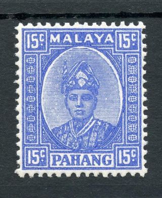Malaya Pahang 1935 - 41 15c Ultramarine Sg39 Mnh