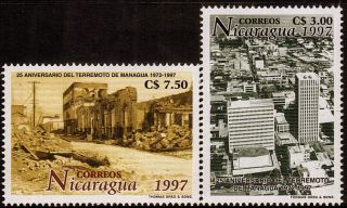 Nicaragua Managua Earthquake Anniv Sc 2245 - 6 Mnh 1998