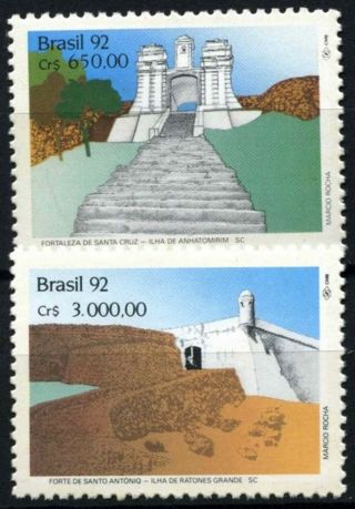 Brazil 1992 Sg 2553 - 4 Santa Catarina Fortresses Mnh Set D54864