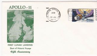 Apollo 11 First Lunar Landing 5th Anniversary Us Posal Service Ca 7/20/1974