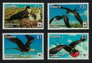 Nauru Wwf Greater Frigate Bird 4v Mnh Sg 681 - 684 Mi 690 - 693 Sc 589 - 592