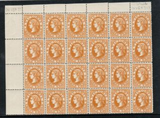Victoria Sg 437b Extra Fine Never Hinged Block Of 24 With Inverted Watermark