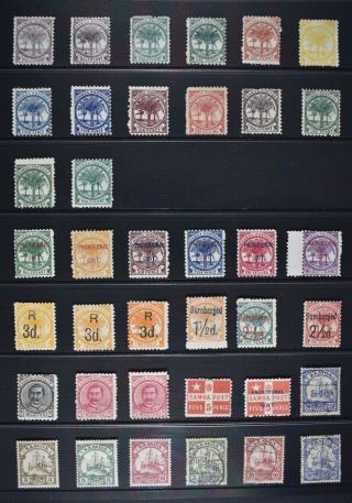 Samoa,  38 Older Stamps For Identification,  Mm,  Mng &.
