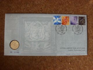 1999 A Parliament For Scotland Coin Cover With £1 Coin - Rf611