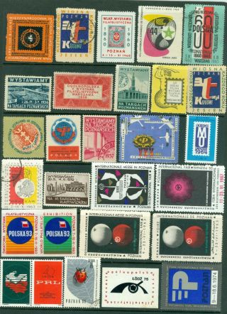 Poland - Interesting Selection Of Twenty - Seven Different (exhibition) Labels