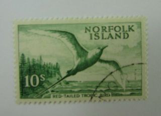 1961 Norfolk Island Sc 41 Red Tailed Tropic Bird Stamp
