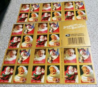 60 Usps Forever Stamps Christmas Sparkling Holidays (3 Sheets Of 20 Stamps) 2018